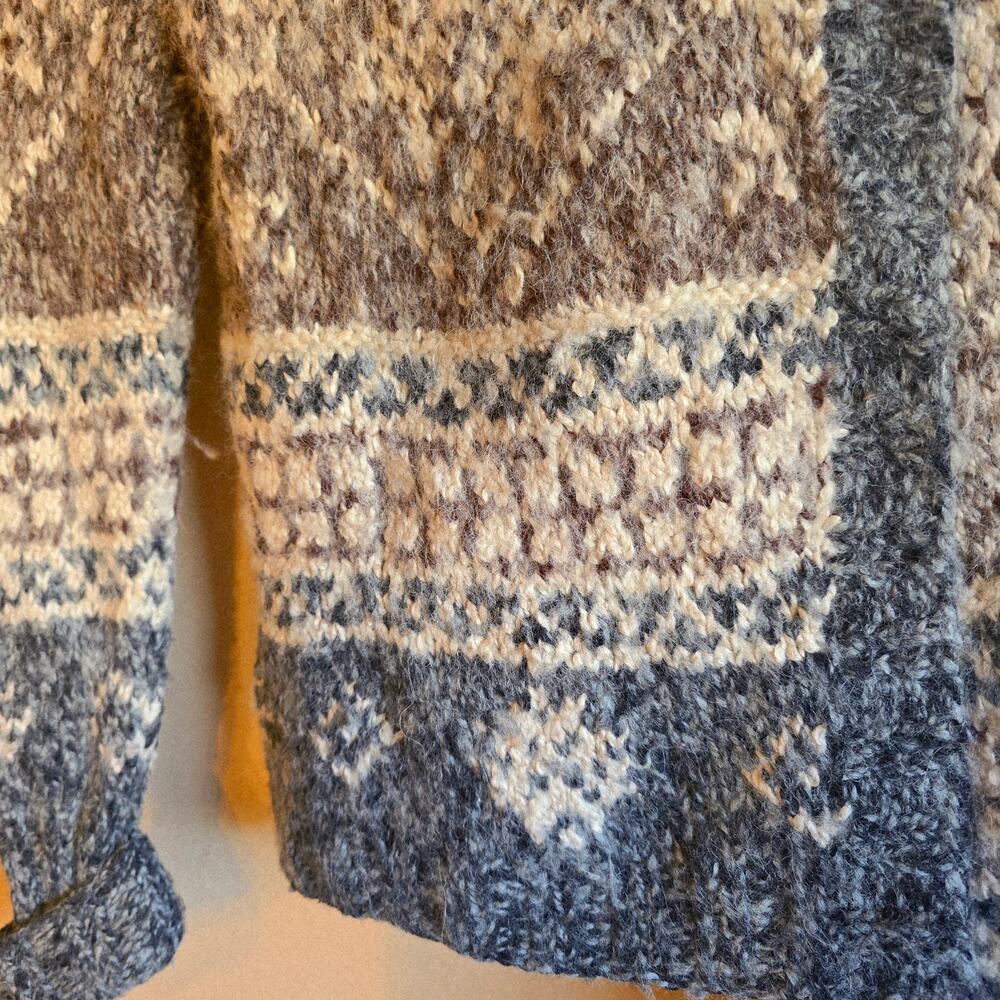 Eddie Bauer wool alpaca blend handknit cardigan size s/m - Picture 3 of 5